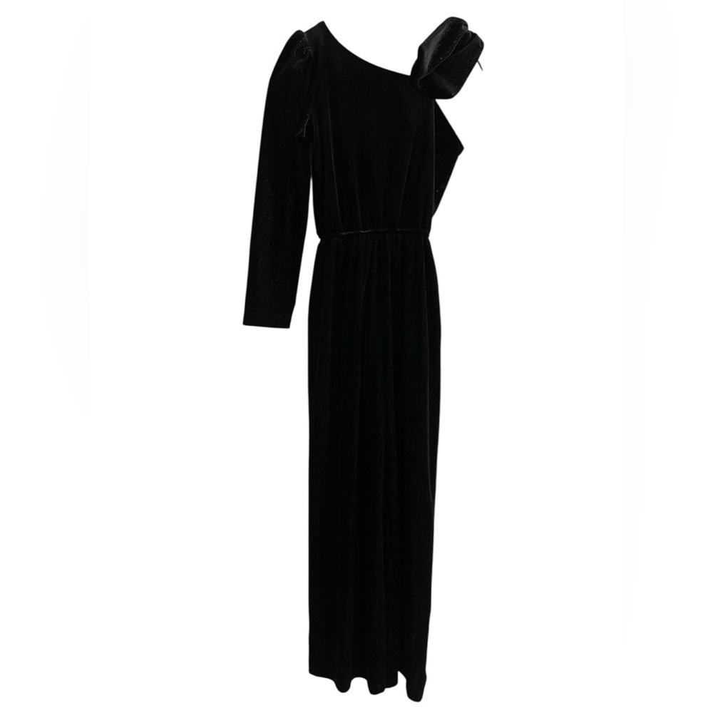 Zara Black Shimmer Velvet Jumpsuit